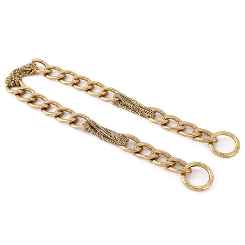 Yichain Classy Metal Tassels Bag Chains Purse Handles Shoulder Strap Replacement Charms Accessories (Antique Gold Big 24'') - Image 1