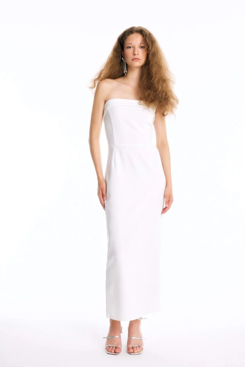 ديفاكتو Bodycon Strapless Maxi Dress