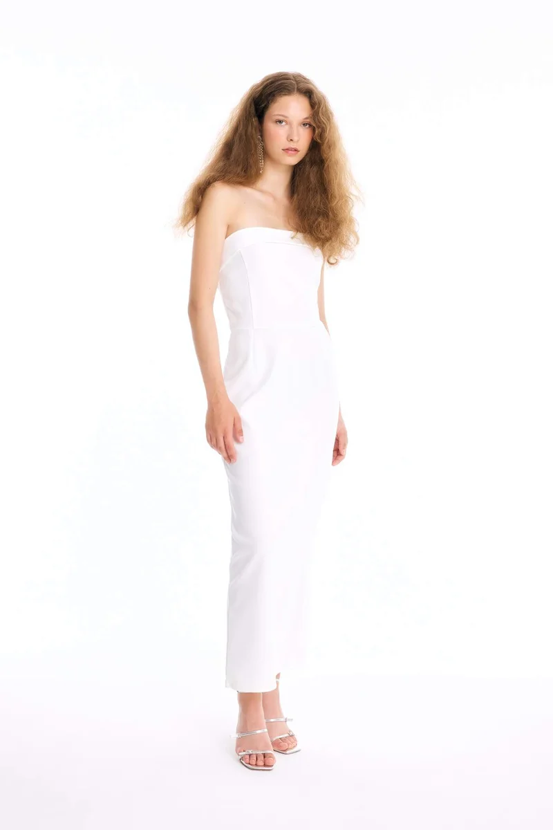 ديفاكتو Bodycon Strapless Maxi Dress