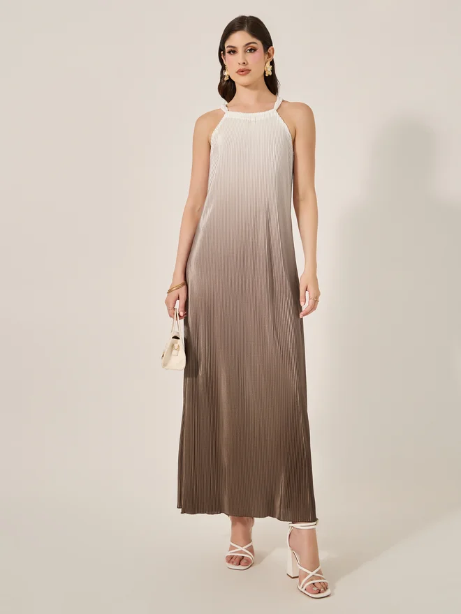 تايك تو Ombre Pleated Dress