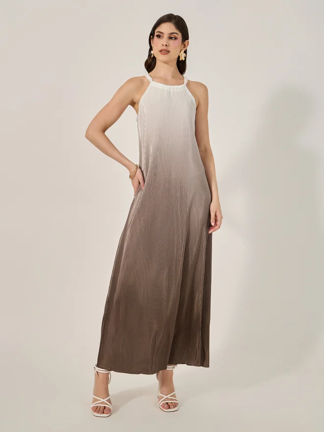 تايك تو Ombre Pleated Dress