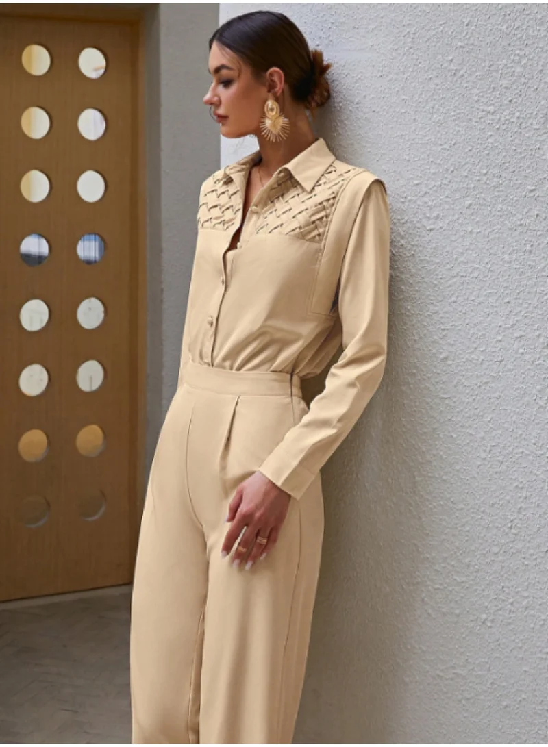 SIMPLEE Women's 2-Piece Outfit Set - Matching Top & Pants for Stylish Look