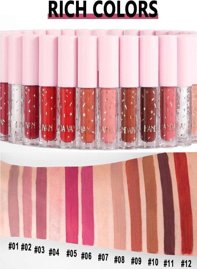 LOBE MIRACLE Matte Velvet Liquid Lipstick Set, 12 Long-Lasting, Waterproof Lip Glosses for Women, Pink (12SetPremium) (Ultra Shades, Set of 12) - Image 5