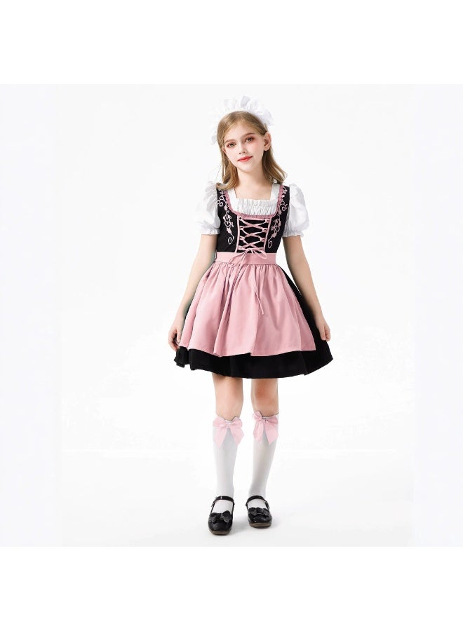 general German children's clothing, princess dress clothing for girls, children's beer festival clothing, traditional clothing for girls, clothing for girls aged 2 to 12 - Image 1