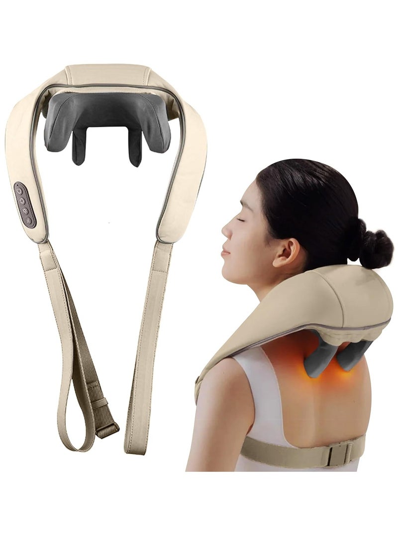 GUDOO Shiatsu Neck Shoulder Massager With Heat Relieve Tension Target Acupoints Spa-Quality 6D Extra Large Massage Head Wearable Design Ideal Pain Relief Muscle Relaxation Stress Reduction - Image 1