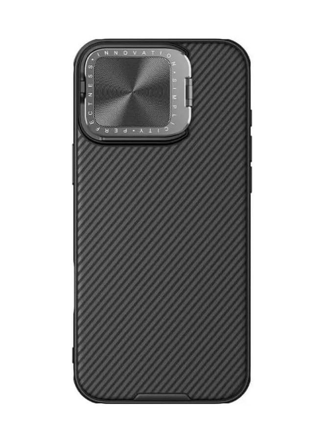 Nillkin CamShield Prop Magnetic Case Rugged Shockproof Case With Hard Back Soft Border Pc And Tpu Shock Absorb Cover Slide Camera Cover Camera Protect Fits Apple iPhone 16 Pro Max - Black - Image 1