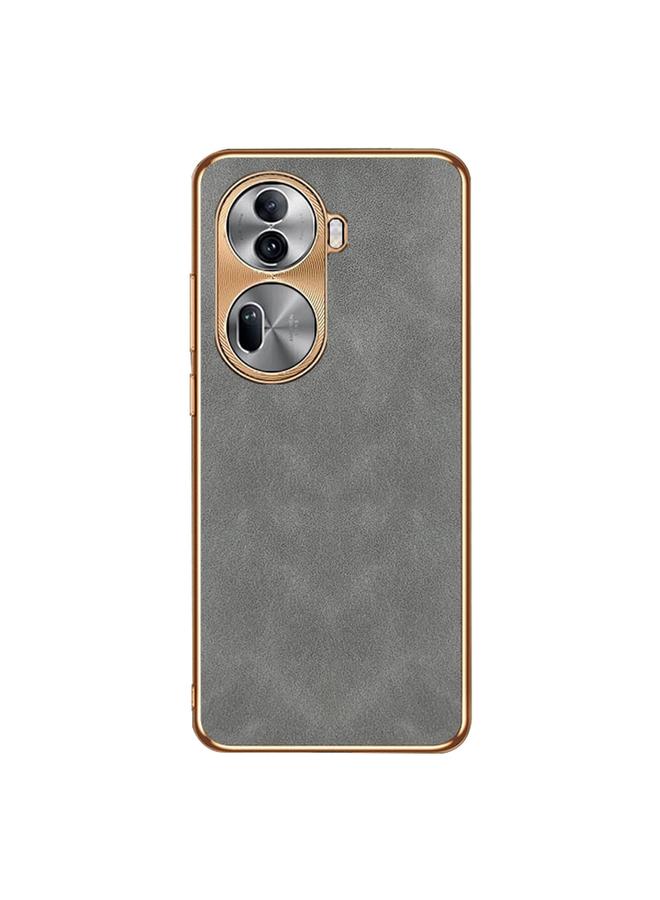 اس-توب جراب هاتف OPPO Reno11 Global مصنوع من جلد الحمل الكهربائي - Image 1