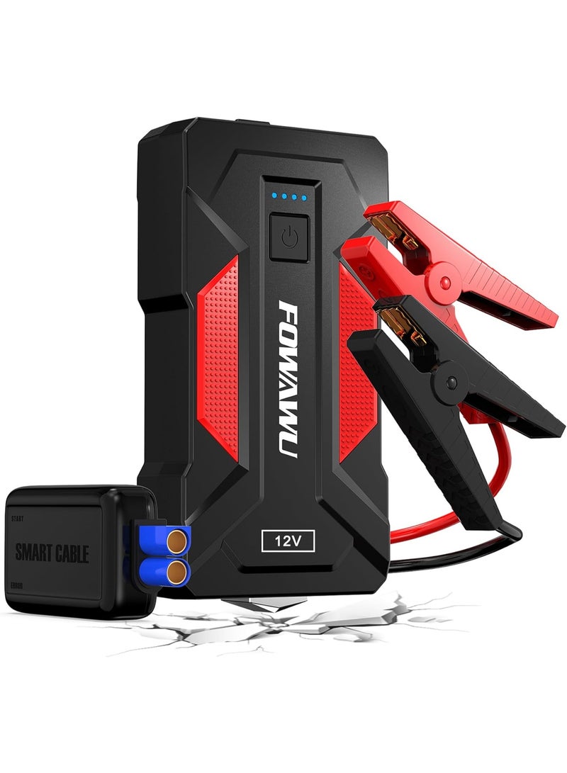 FOWAWU 6000A 24800mAh Car Jump Starter(9.0 L Gas,7.0 L Diesel),12 V Car Battery Jump Starter, Battery Jumper Starter Portable with USB 3.0, LED Light - Image 1