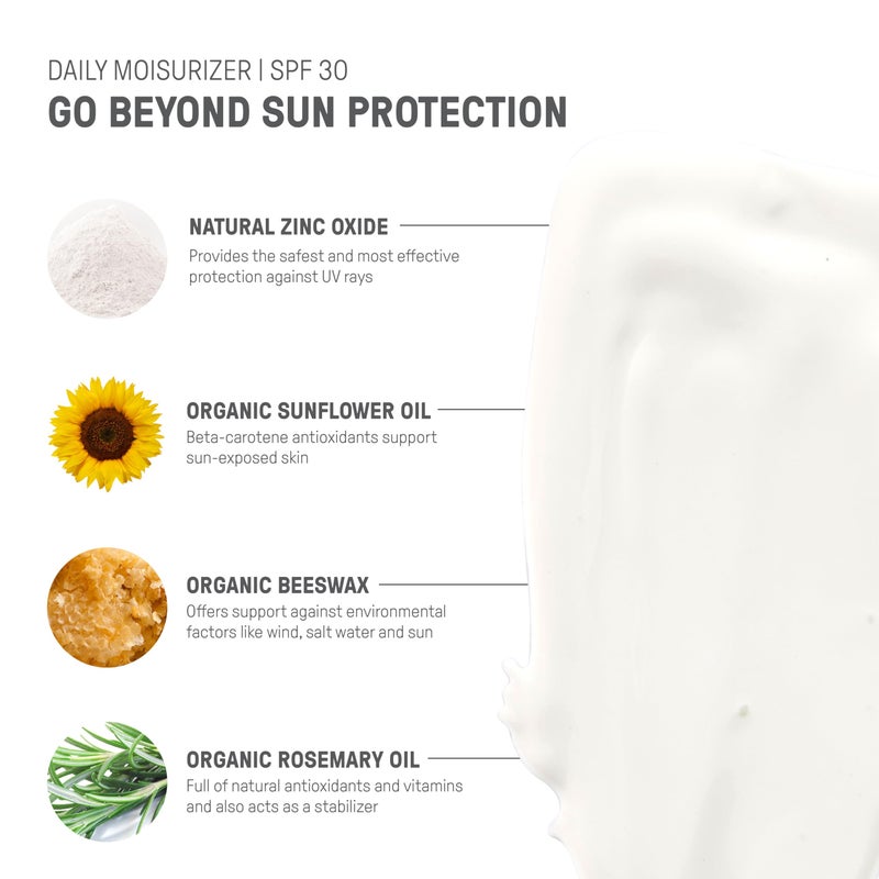 Raw Elements Daily Lifestyle Moisturizer Bio-Resin Tube - SPF 30, UVA-UVB Protection, Non-Nano Zinc, Reef-Safe, Water Resistant, 1.8 oz - Image 5