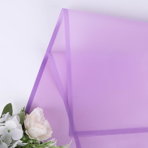 FUHITIM 20 Sheets Flower Wrapping Paper - Waterproof Floral Bouquet Packaging Paper for DIY Crafts，Florist Supplies Packaging Paper for Wedding Birthday Gift (Translucent Lilac Purple) - Image 4