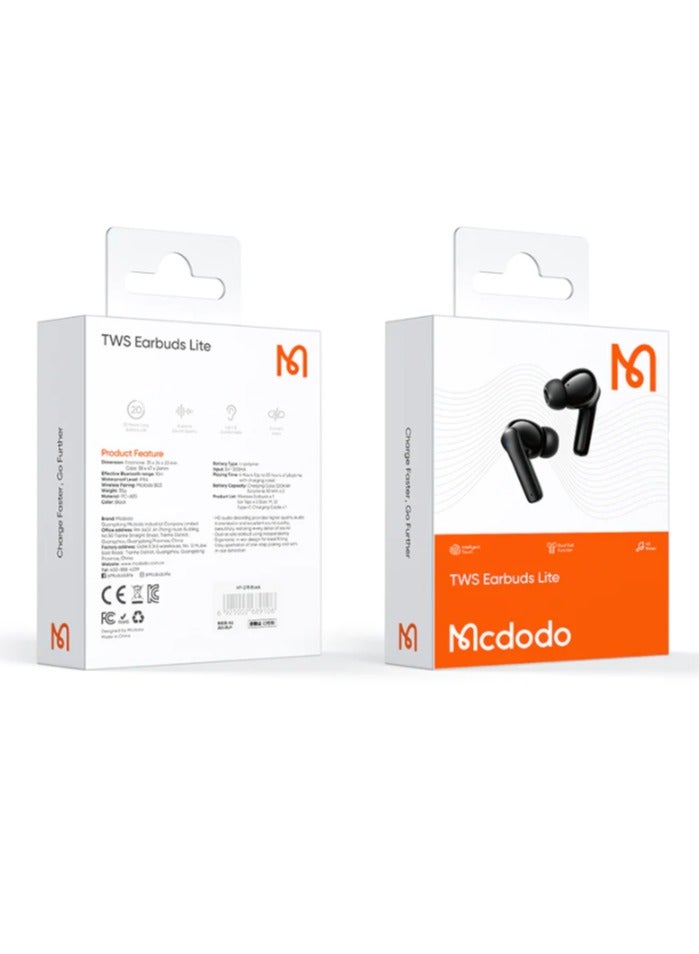 Mcdodo HP-2781 Tws Bluetooth 5.1 Connected Earbud Headphones-Black - Image 2