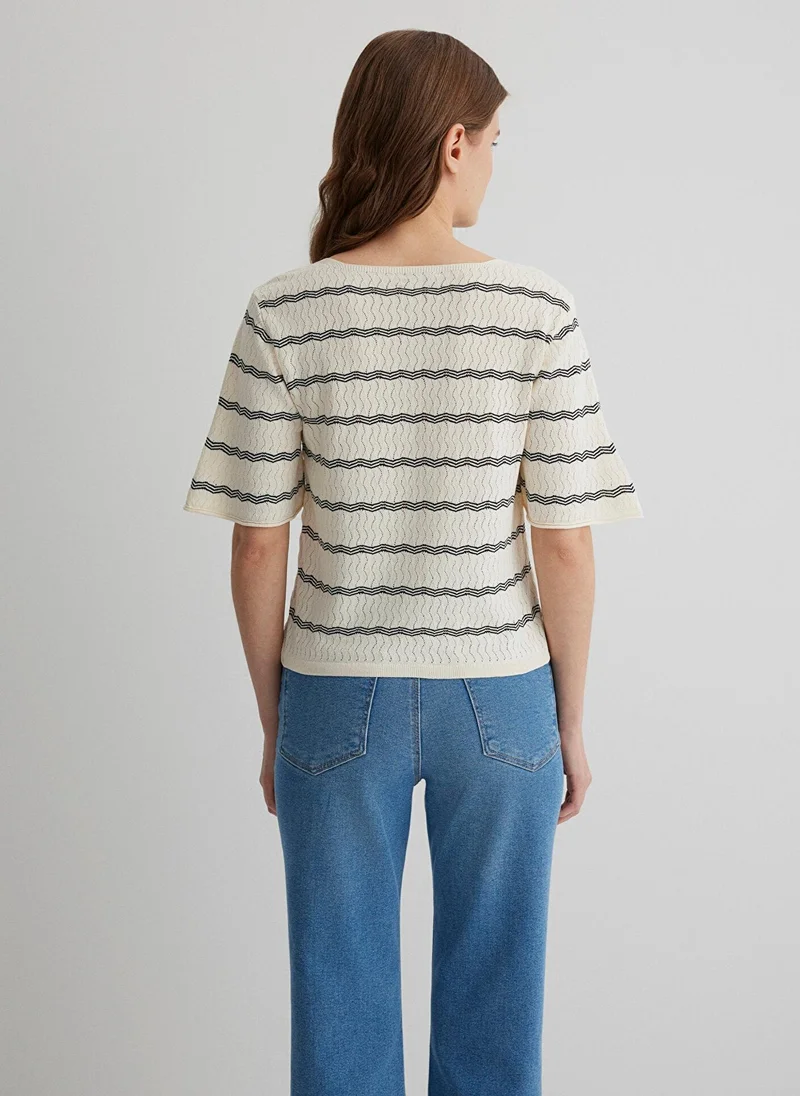 MAVI Striped Knit Top