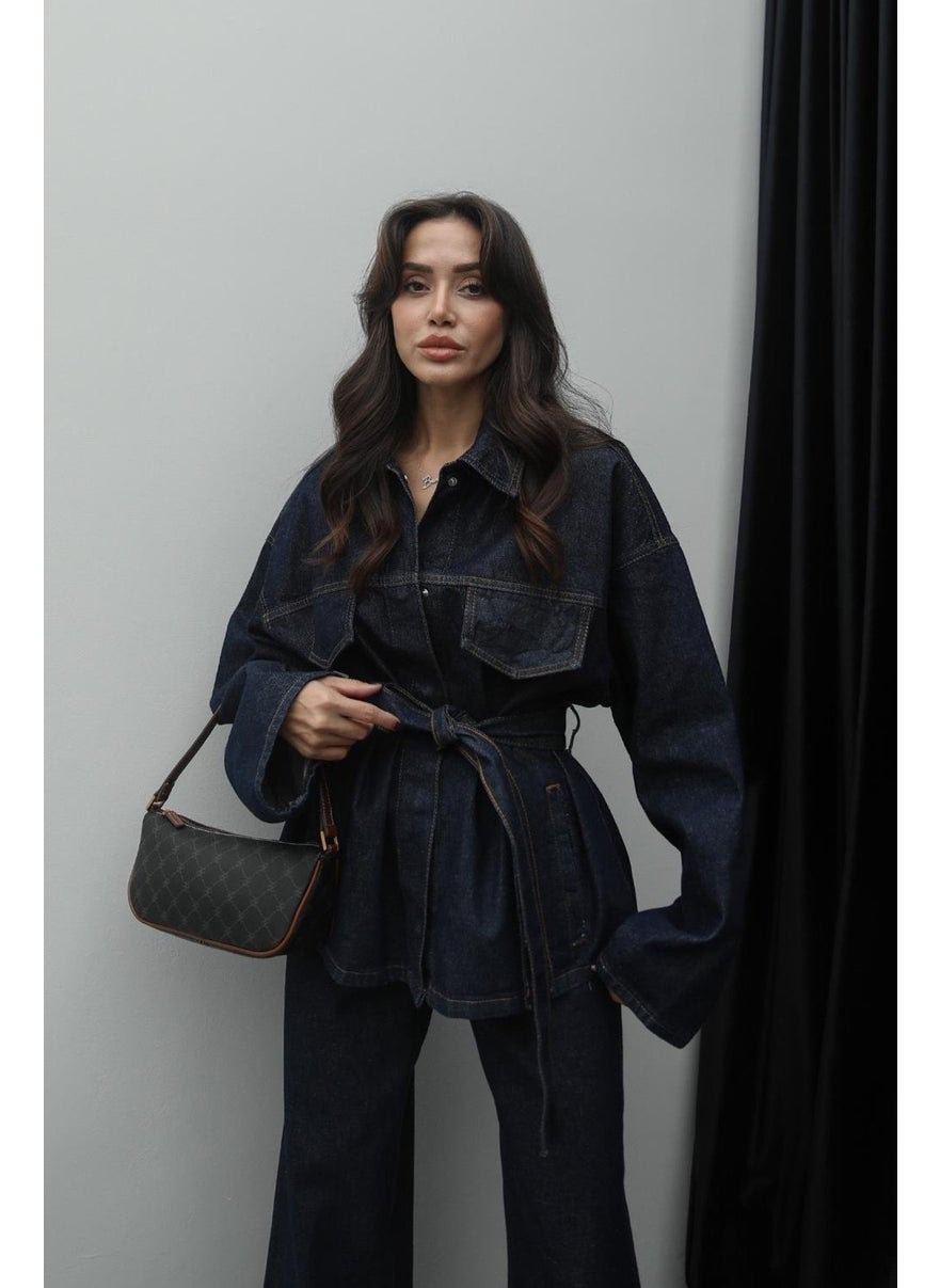 Havoş Dark Navy Blue Denim Suit  - Image 2