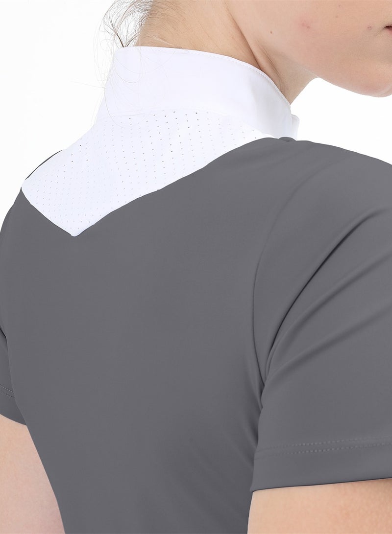 general Women Short Sleeve Equestrian T-shirts Summer Breathable Riding Horse Tops with M Pattern Equestrian Clothes - Image 4