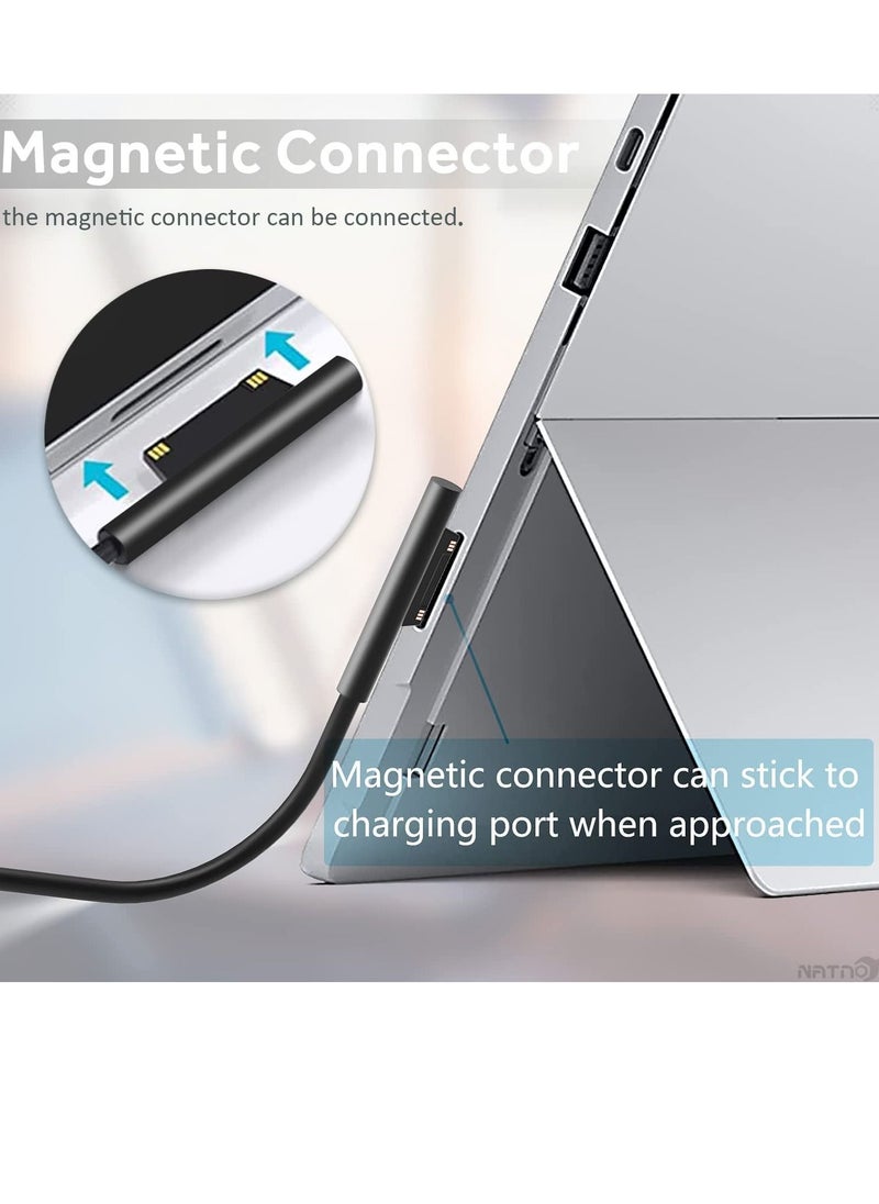 Generic - 44W Surface Pro Charger Compatible with Microsoft Surface Pro 3 4 5 6 7 X 8, Surface Laptop 1/2/3 Surface Go Surface Book Power Cord With 5V 1A USB Charging Port - Image 1