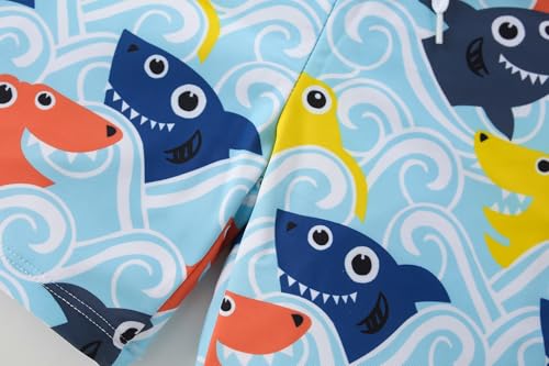 YAGATA Boys Swim Trunks Toddler Boy Swim Trunks Toddler Beach Shorts Swimsuit Stretch Quick Dry Swim Shorts Dark Blue M 2-3T - Image 4