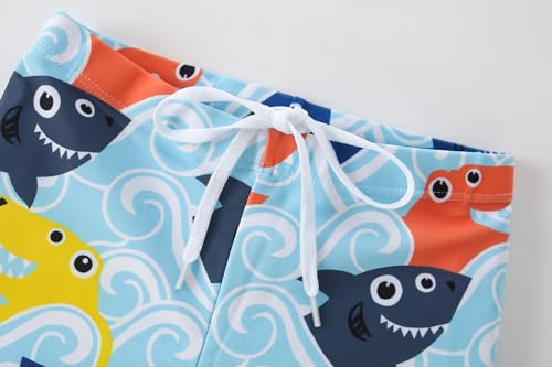 YAGATA Boys Swim Trunks Toddler Boy Swim Trunks Toddler Beach Shorts Swimsuit Stretch Quick Dry Swim Shorts Dark Blue M 2-3T - Image 3
