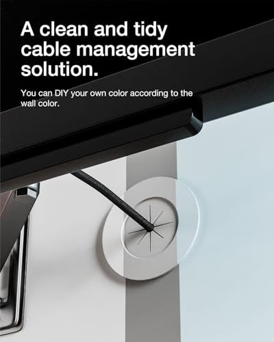 VCELINK in Wall Cable Management Kit with Hole Saw Drill Attachment and Mounting Brackets, Hide TV Cords for Wall Mount, Cable Wall Plate for Network, HDMI, Coax, Speaker Cables, White, 2-Pack - Image 2