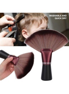 Ymiko Fan Shape Hairdresser Brush Hair Cutting Broken Hair Sweep Brush Soft Hairdressing Salon Accessory Barber Brush Hair Clippings Remove Brush Flat Base(Shredded Hair Brush)  - Image 3