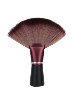 Ymiko Fan Shape Hairdresser Brush Hair Cutting Broken Hair Sweep Brush Soft Hairdressing Salon Accessory Barber Brush Hair Clippings Remove Brush Flat Base(Shredded Hair Brush)  - Image 1