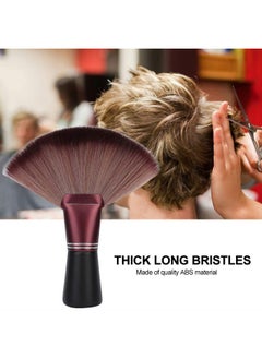 Ymiko Fan Shape Hairdresser Brush Hair Cutting Broken Hair Sweep Brush Soft Hairdressing Salon Accessory Barber Brush Hair Clippings Remove Brush Flat Base(Shredded Hair Brush)  - Image 4
