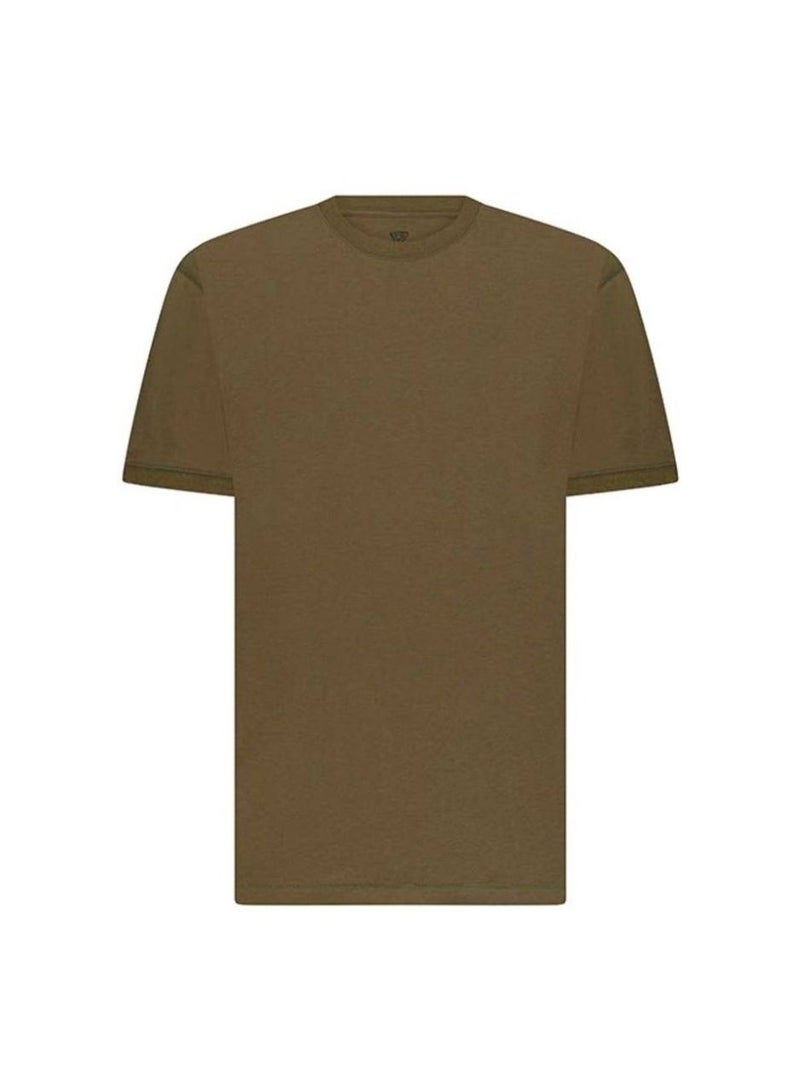 aegis store AEGIS Men’s Premium Olive Green Crew Neck T-Shirt - Image 5