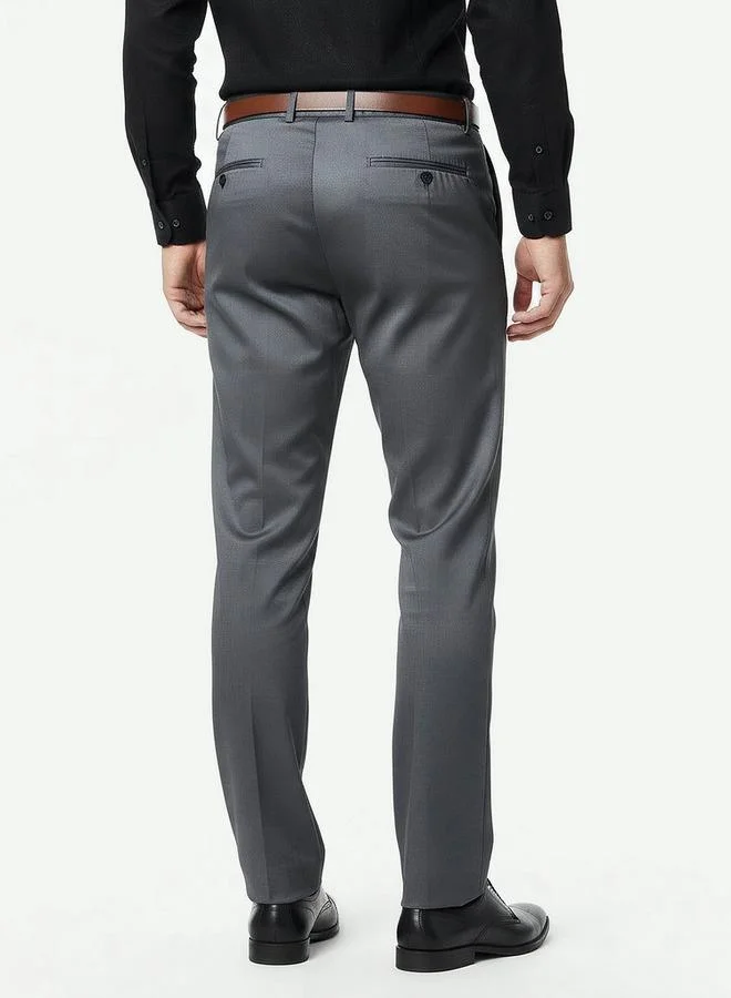 Splash FAV BLUE Regular Fit Flexi Waist Formal Trousers for Men | Best Price UAE