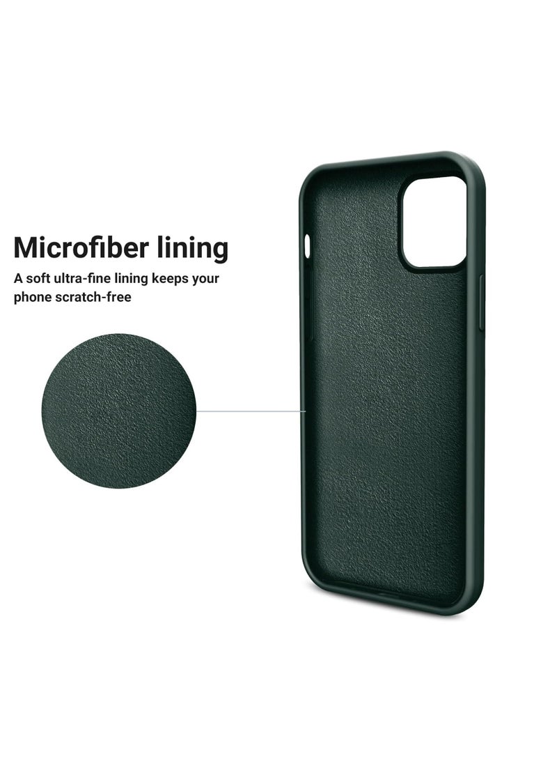 Generic - Compatible with iPhone 15 Pro Max Case 6.7", Slim Liquid Silicone 3 Layers Soft Gel Rubber Shockproof Protective Phone Case with Anti-Scratch Microfiber Lining-Cedar Green - Image 1