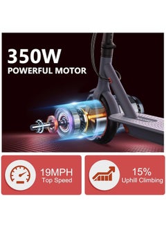 Scooter  Electric Scooter for Adults, Long Range 30KH Battery, 25-KPH Powerful 350W Motor, Foldable Electric Scooter for Mobility and Travel 8.5 Inch Honeycomb Tires with Dual Brake System  - Image 4