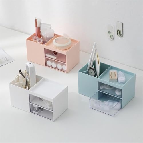 SAMVARDHAN Desk Storage Box -Table stylish Holder for office, Desktop organizer, Stationery Organizer Box with DIY Stickers (Random Color) - Image 4