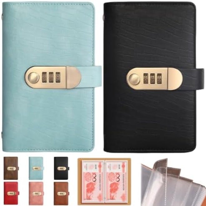 ODYSITE 2027 New 100 Transparent Pocket Currency Collectors Album， Lockable Savings Book, Money Saving Binder, for Collector Dollar Bill Cash Storage Collecting Supplies - Image 3