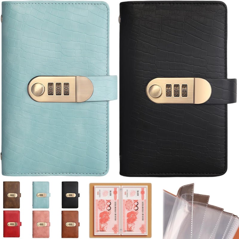 ODYSITE 2027 New 100 Transparent Pocket Currency Collectors Album， Lockable Savings Book, Money Saving Binder, for Collector Dollar Bill Cash Storage Collecting Supplies - Image 1