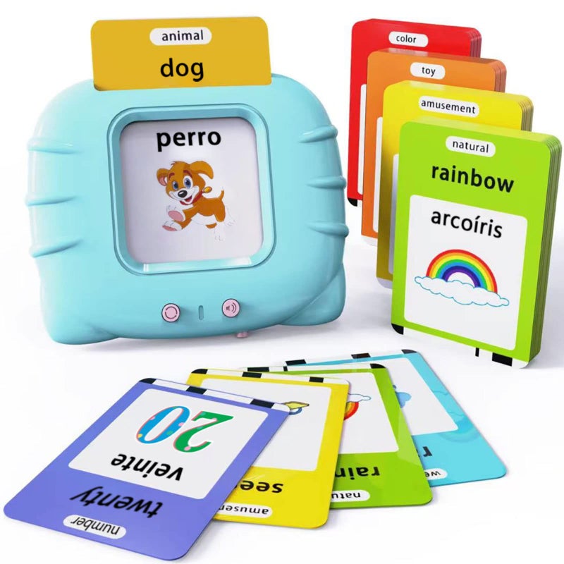 Lapare Spanish and English Bilingual Audible Flash Cards Toy with Music Learn Spanish and English for Kids Nias Nios Bebes - Image 2
