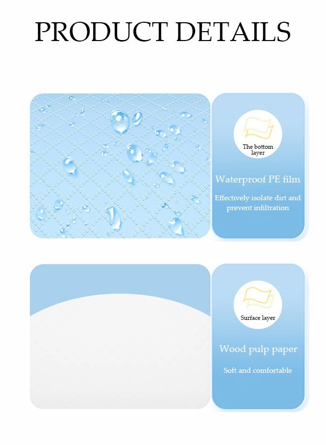 DUNISO 50 Pcs Disposable Toilet Seat Covers,Waterproof Restroom Pad,Double Layer Water and Dirt Isolation，Perfect For Travel Outdoor Public Restrooms for Kids Potty Training ，Pregnant Woman and Adult，Blue  - Image 4
