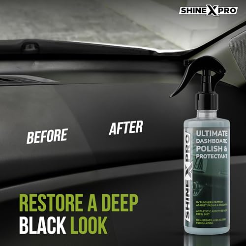 ShineXPro Dashboard Polish for Car Interior - Car Dashboard Polish & Protectant Restores Original Finish, UV Blockers Prevent Fading - Car Dashboard Cleaner with Non-Greasy, Less Reflective Formula - Image 5