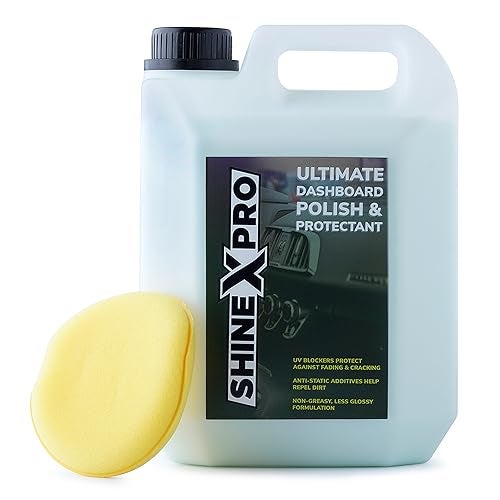 ShineXPro Dashboard Polish for Car Interior - Car Dashboard Polish & Protectant Restores Original Finish, UV Blockers Prevent Fading - Car Dashboard Cleaner with Non-Greasy, Less Reflective Formula - Image 1