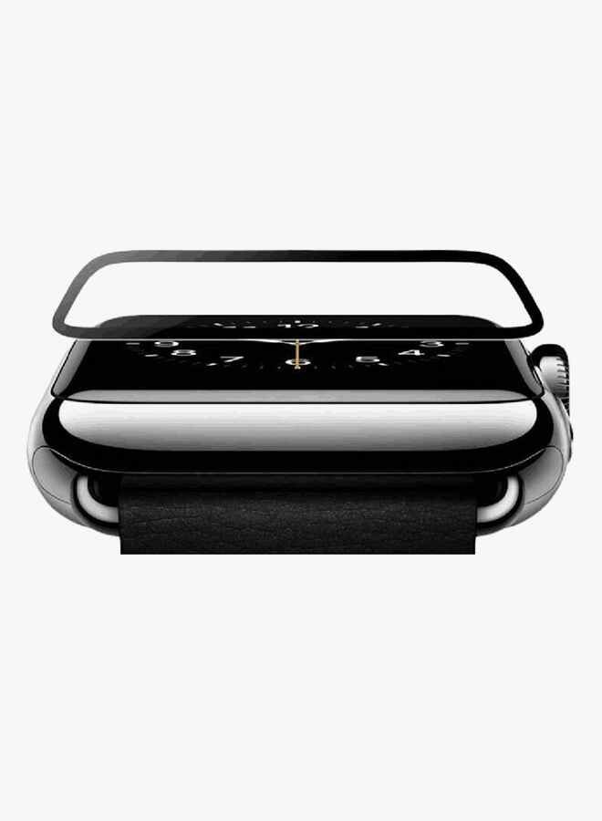 shAyzee Tempered Glass Screen Protector For Apple Watch Series 1/2/3 42mm Clear/Black - Image 2