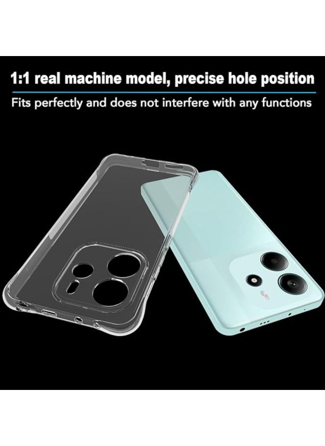 Generic Case for Xiaomi Redmi Note 14 4G Clear TPU Four Corners Protection Cover Transparent Soft funda  - Image 5