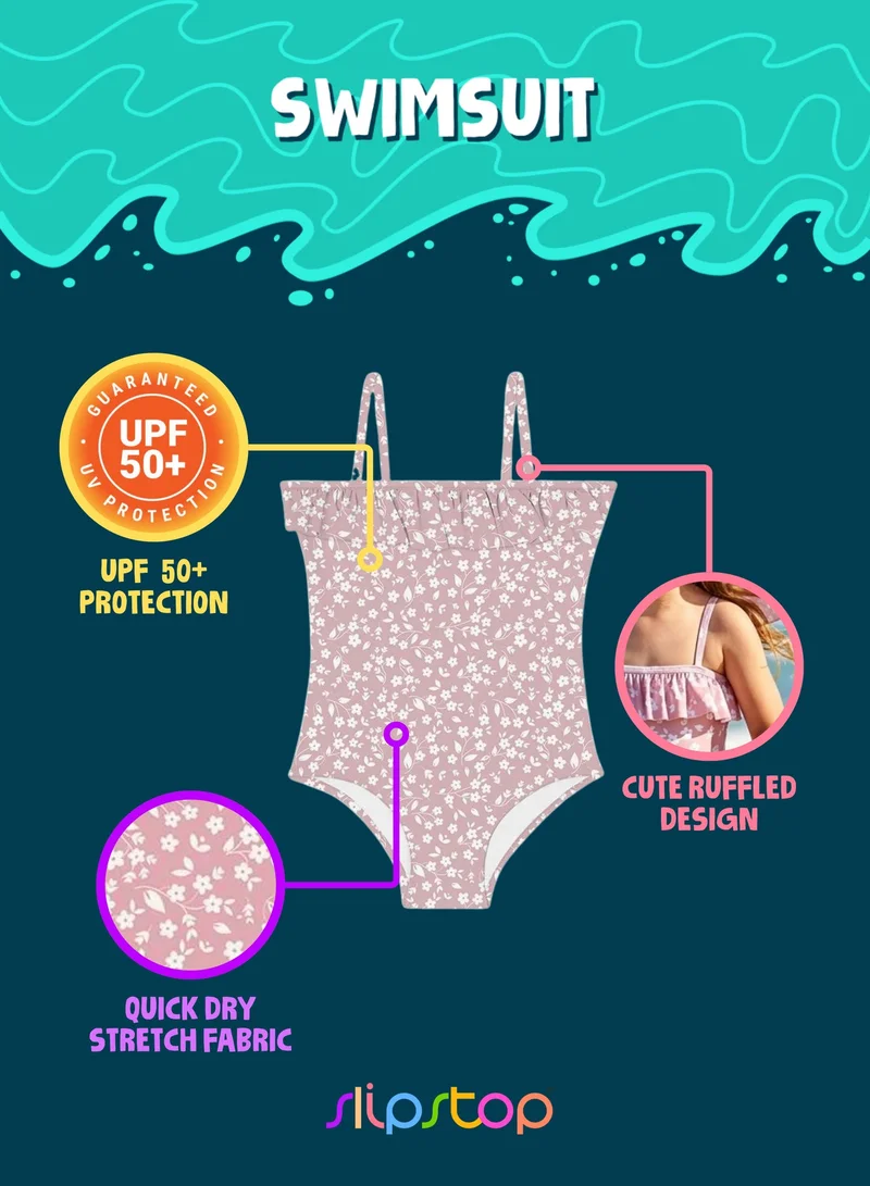 Slipstop Rose flower Rose Flower Junior Swimsuit for Women | Best Price UAE