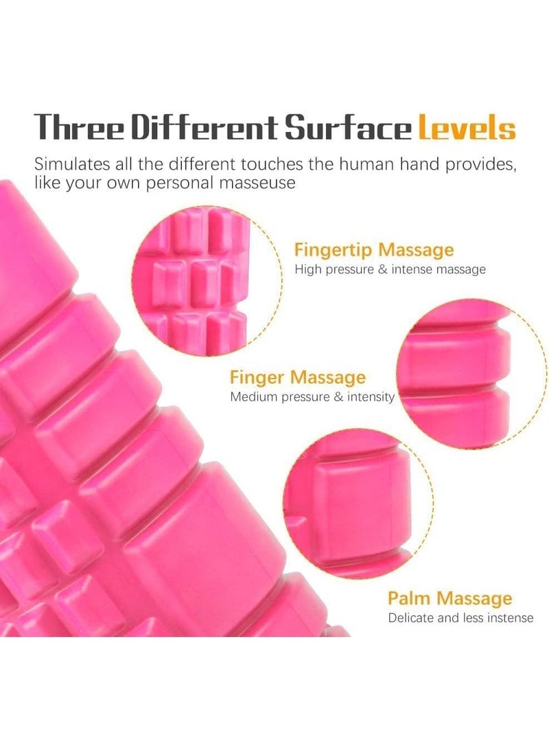 SportQ Foam Roller, Fitness Foam Roller, Deep Muscle Massage Roller Lightweight Muscle Roller for Yoga Pilates Muscle Relaxation, Balance Exercises, Physical Therapy Pain Relief - Image 2