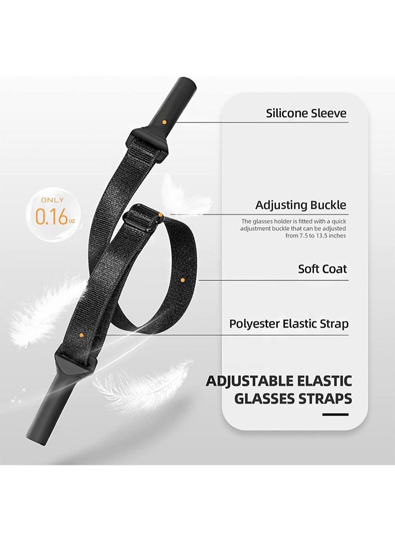 Aikanbo Adjustable Elastic Glasses Strap, 3pcs Universal Glasses Strap, Men's Tow Sports Glasses Strap, Sunglasses Strap, Kid's Glasses Strap, Ladies Glasses Strap, Free 20 Pairs Glasses Nose Bridge Support  - Image 4