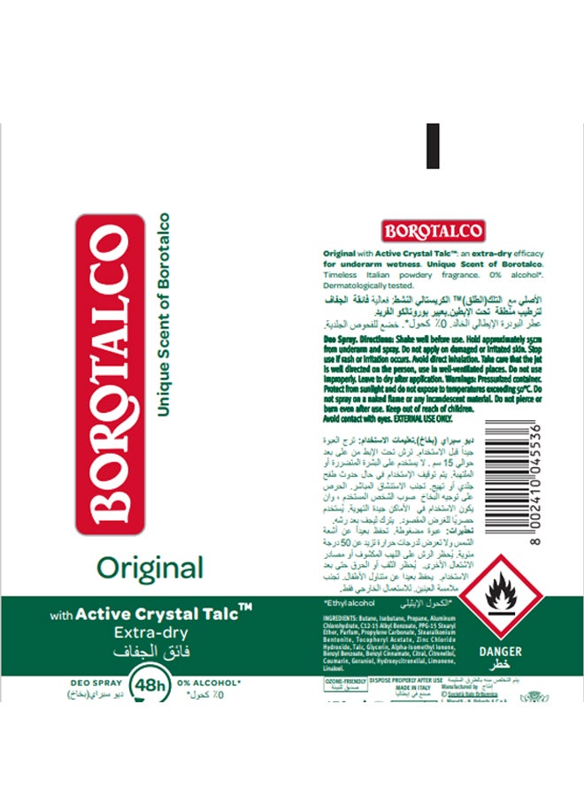Borotalco Deodorant Original Spray - Image 3