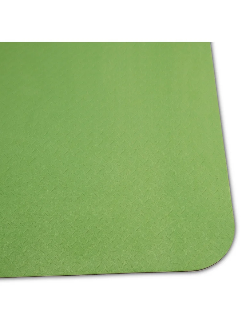 Mahmir Green + Black Yoga Mat Anti-Slip Exercise Mat With Carrying Bag Fitness Mat For Pilates 183Cm*61Cm*6Mm Thickness For Woman Man Beginners (Green + Black)  | Best Price UAE