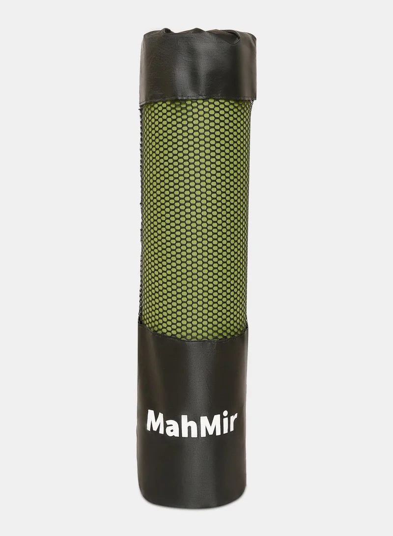 Mahmir Green + Black Yoga Mat Anti-Slip Exercise Mat With Carrying Bag Fitness Mat For Pilates 183Cm*61Cm*6Mm Thickness For Woman Man Beginners (Green + Black)  | Best Price UAE