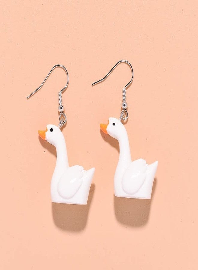 POYAMUSE Farm Animals Dangle Earrings for Women - Cute Animal Charms, Perfect Farm Style Jewelry for Cowboy-goose - Image 3