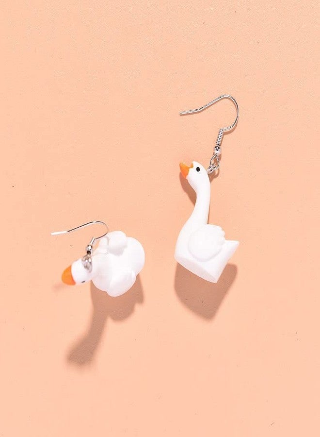 POYAMUSE Farm Animals Dangle Earrings for Women - Cute Animal Charms, Perfect Farm Style Jewelry for Cowboy-goose - Image 5