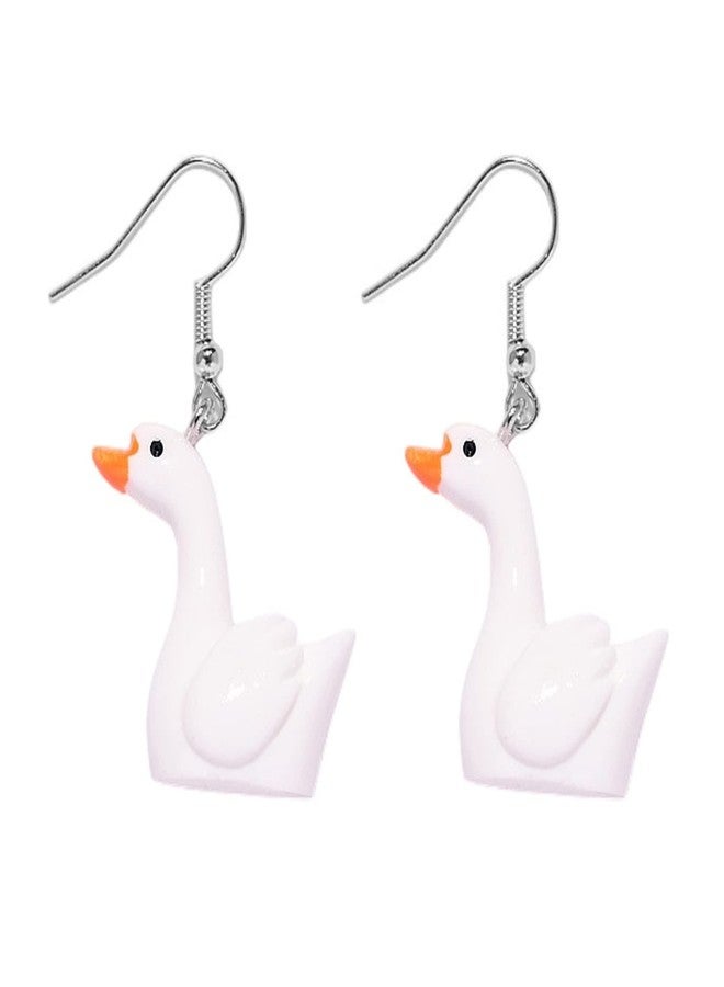 POYAMUSE Farm Animals Dangle Earrings for Women - Cute Animal Charms, Perfect Farm Style Jewelry for Cowboy-goose - Image 1