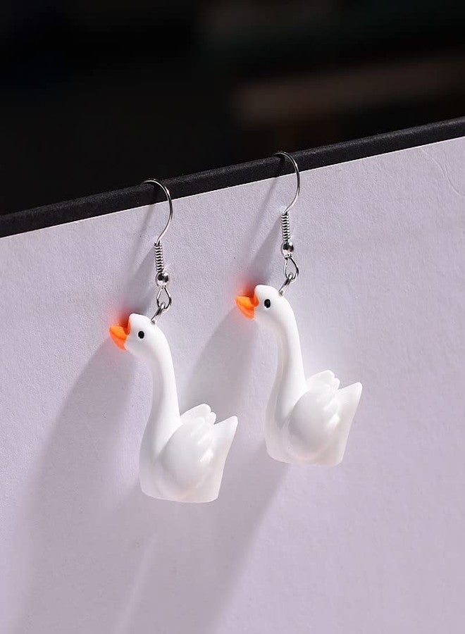 POYAMUSE Farm Animals Dangle Earrings for Women - Cute Animal Charms, Perfect Farm Style Jewelry for Cowboy-goose - Image 4