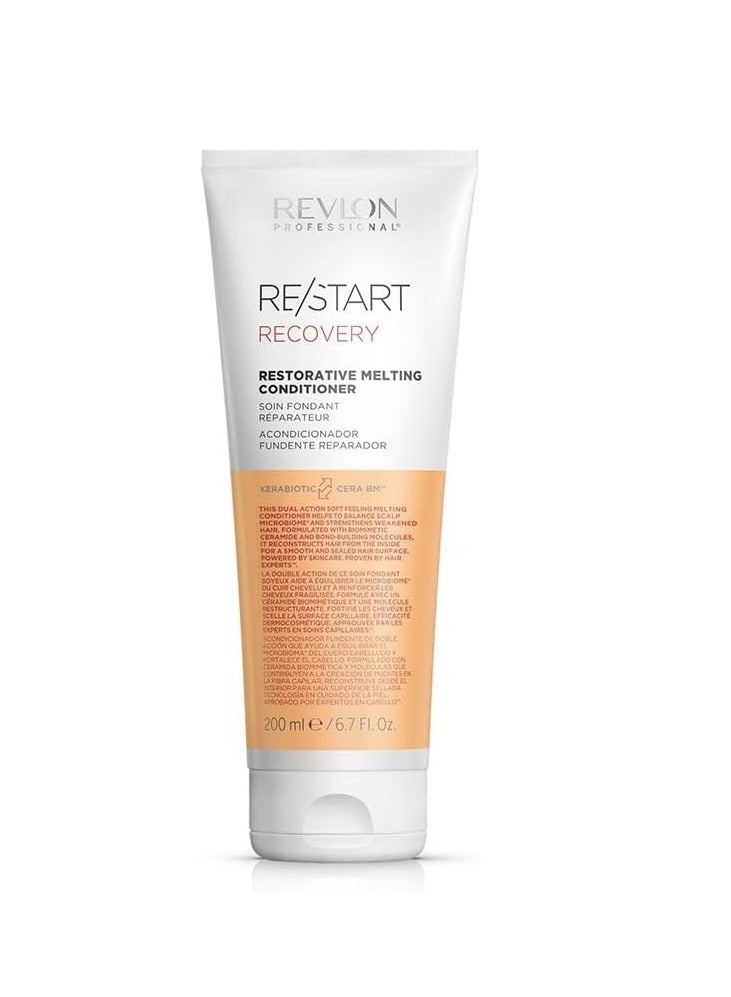 Revlon Professional Recovery Restorative Melting Conditioner, Thick & Damaged Hair Treatment To Strengthen, Repair & Nourish (200Ml) Unisex