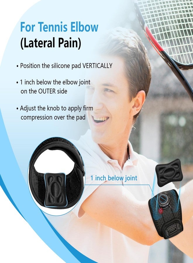 joingood Elbow Brace with Knob Quick Adjustment and Silicone Pressure Pad, Tennis Elbow Brace for Men Women, Golfers Elbow Brace for Tendonitis Bursitis, Breathable SBR Elbow Support Wrap, L - Image 5